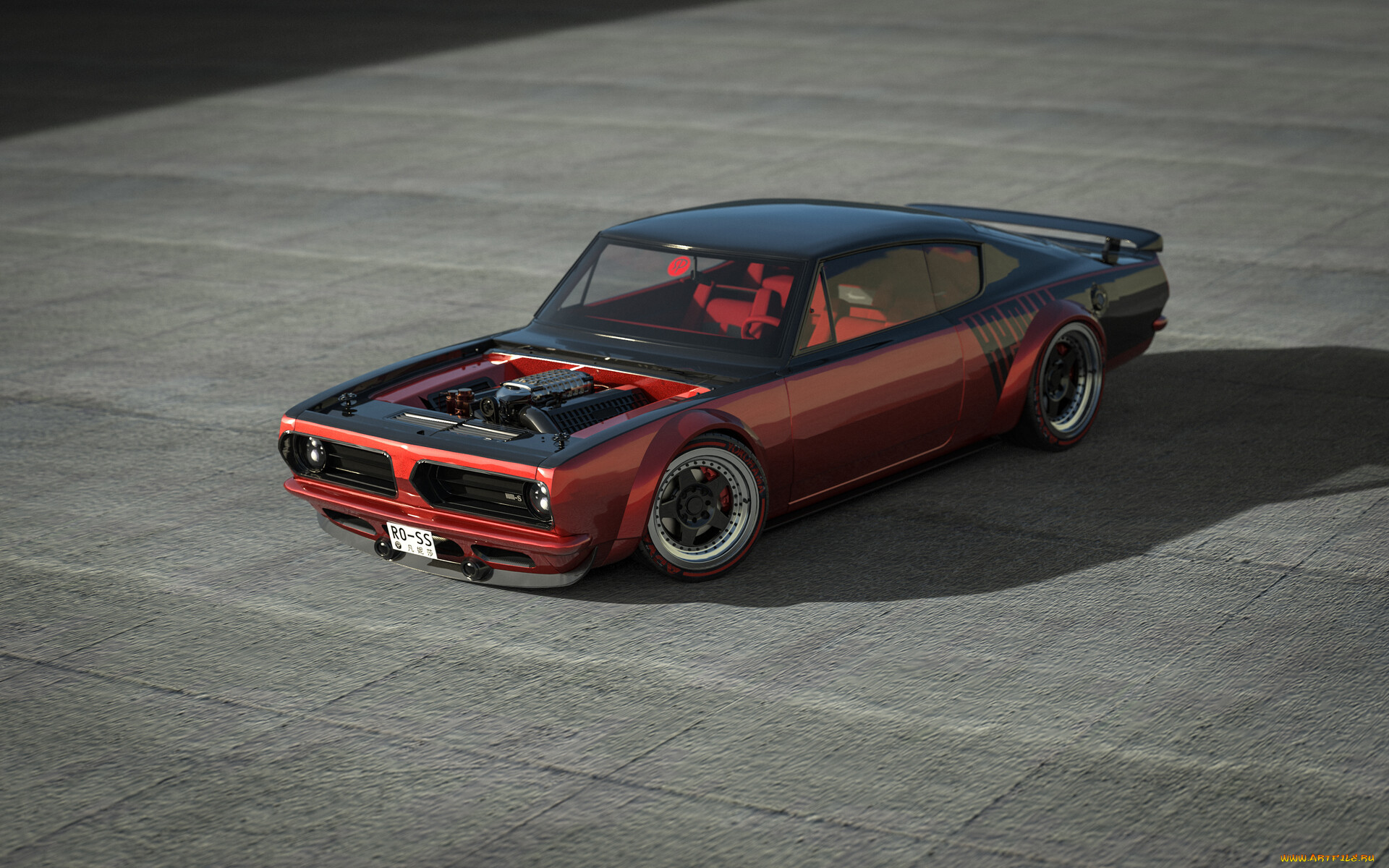plymouth barracuda 1968, , 3, plymouth, barracuda, 1968, restomod, tuning, car, , 